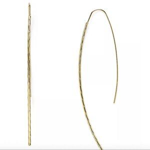 AQUA Desi Hammered Threader Earrings